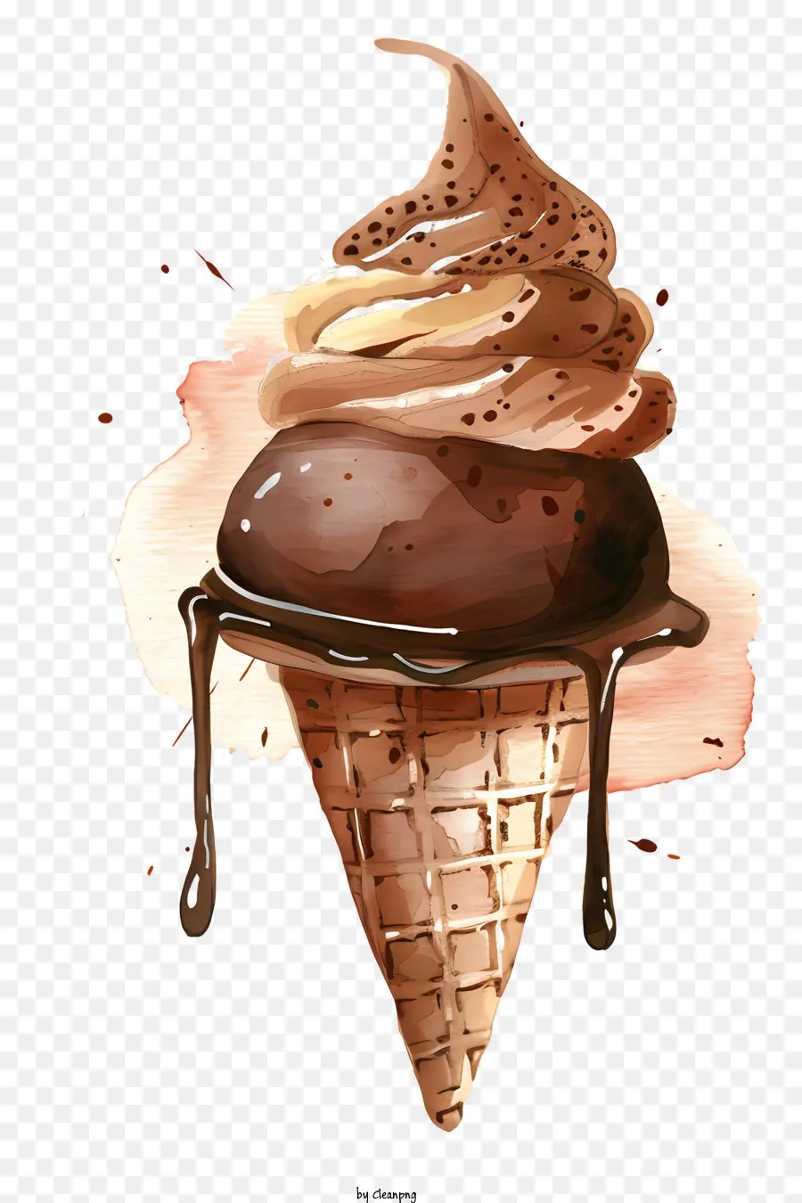 çikolatalı Dondurma，Krem şanti PNG