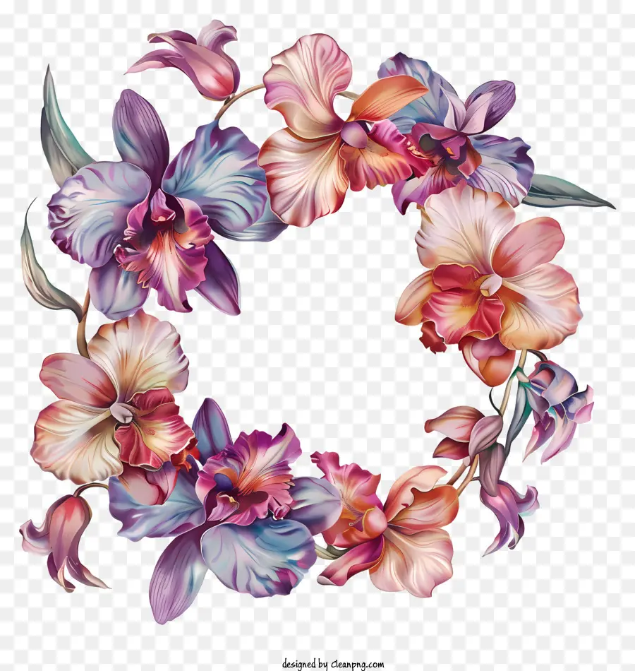 Orkide Günü，çiçek çelenk PNG