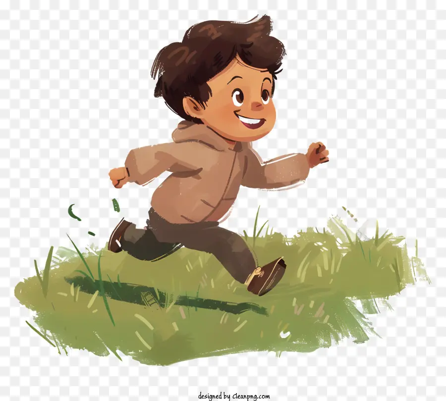 Koşuyor Küçük çocuk，Karikatür PNG