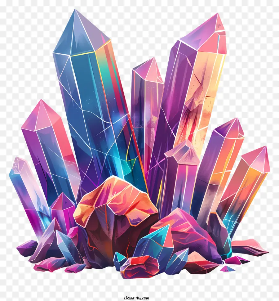 Kristaller，Renkli Kristaller PNG