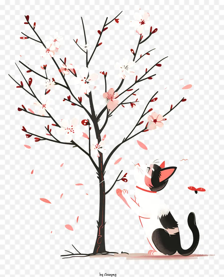 Ağacın Altında Sevimli Kedi，Kedi PNG