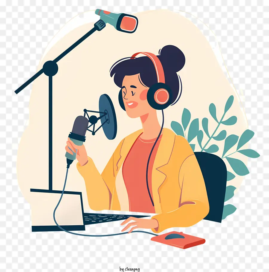 Kadın Kayıt Podcast，Ses Kaydı PNG