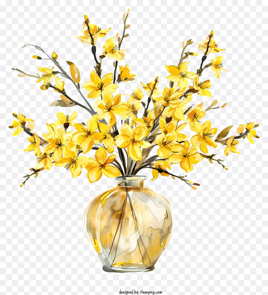 Orsythia Çiçeği，Sarı çiçek PNG