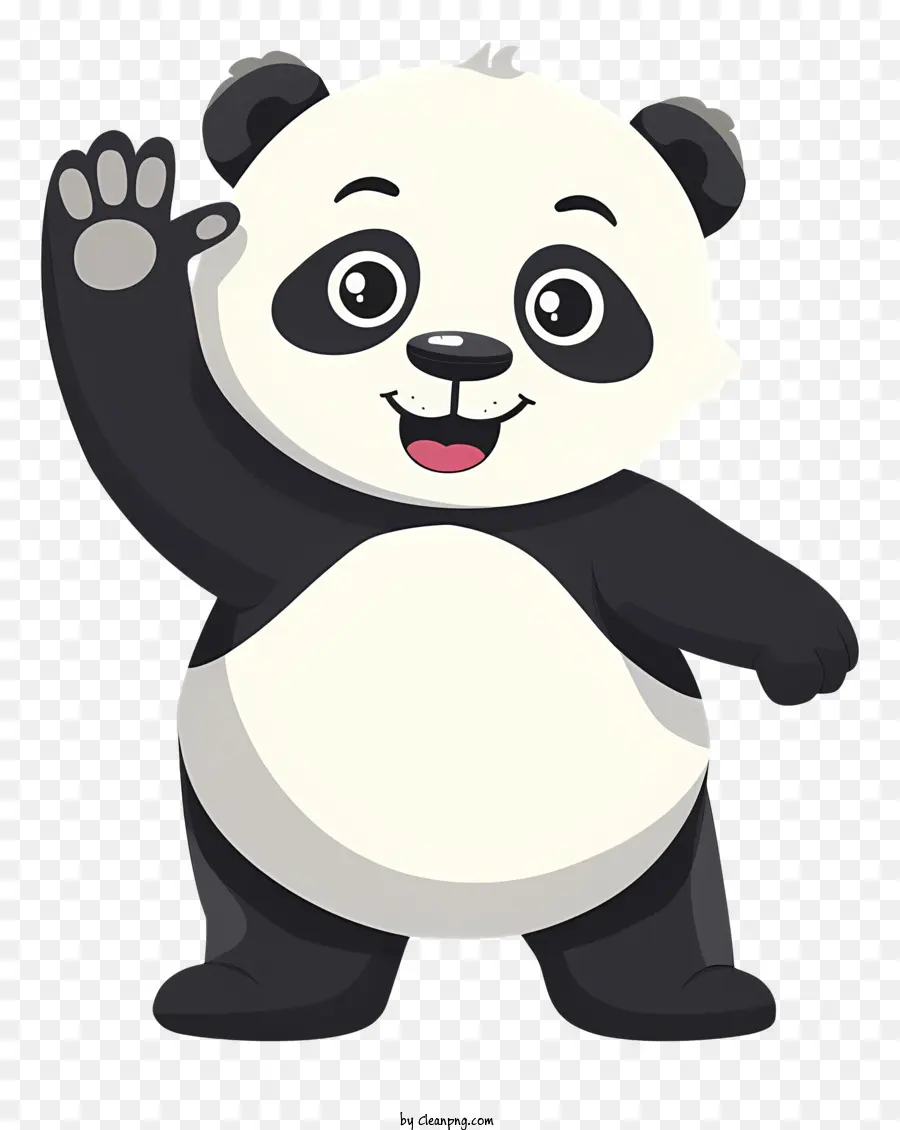 Pençesini Sallayan Panda，Panda PNG