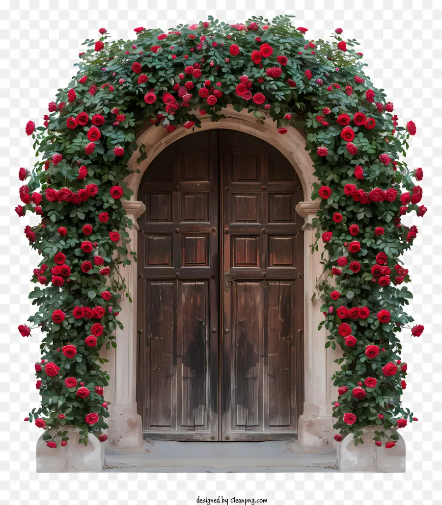 Bahar Çiçek Kapısı，Ahşap Kapı çerçevesi PNG