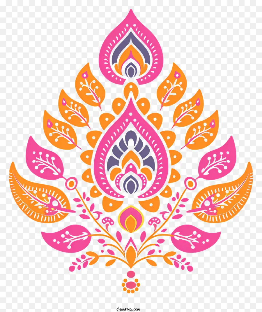 Mehndi，Renkli Desen PNG