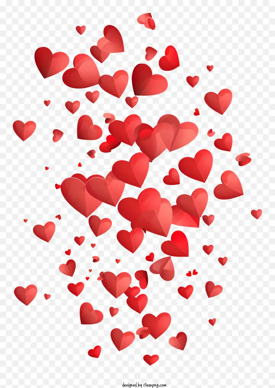Kırmızı Kalpler，Aşk PNG