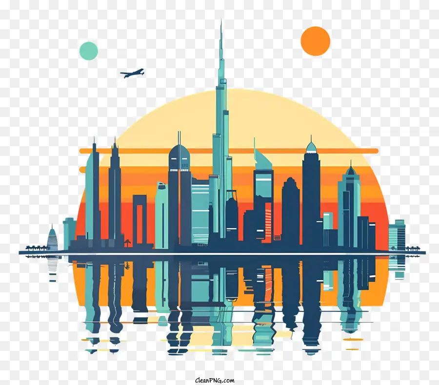 Dubai Silüeti，şehir PNG