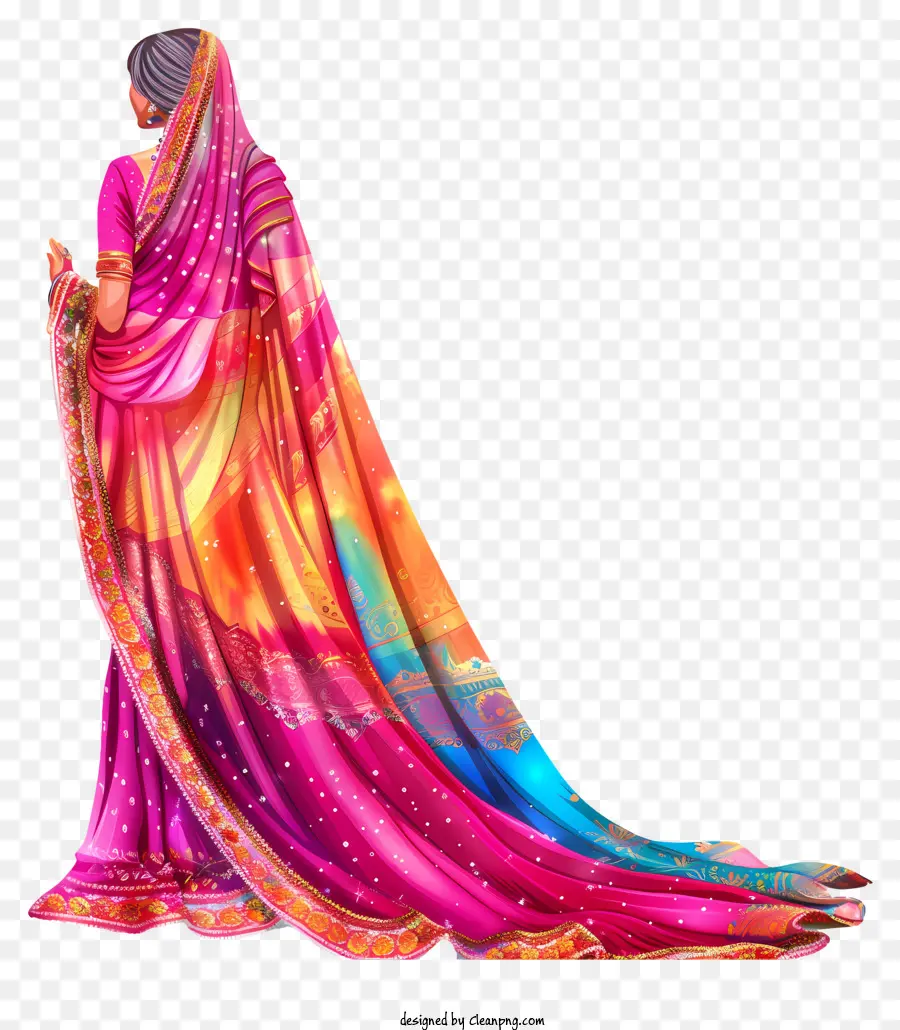 Hint Saree，Geleneksel Elbise PNG