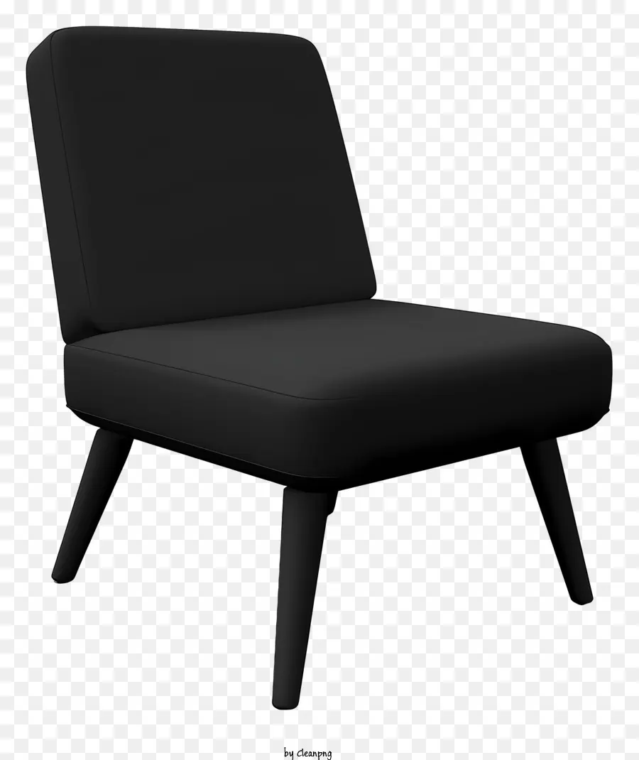 Siyah Sandalye，Siyah Deri şezlong PNG