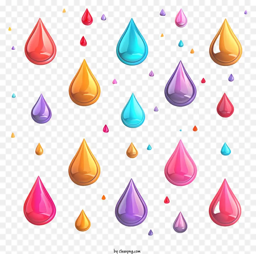 Yağmur Damlaları，Renk PNG