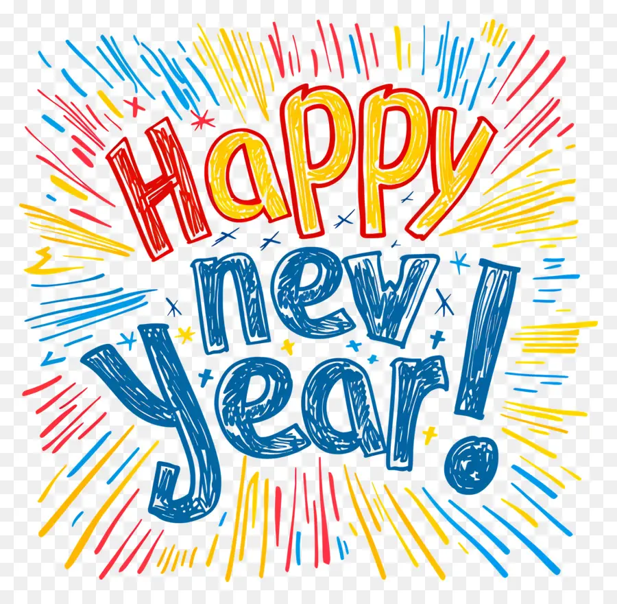 Yeni Yılınız Kutlu Olsun，Handdrawn PNG