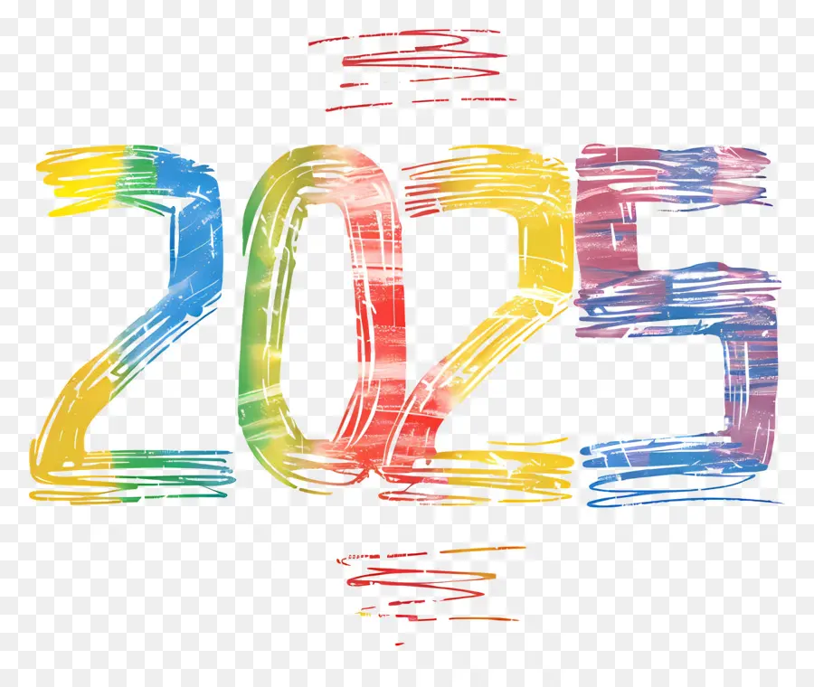 Yeni Yıl 2024，Gökkuşağı Renkleri PNG