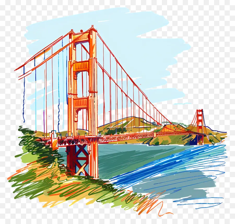 Golden Gate Köprüsü，San Francisco PNG