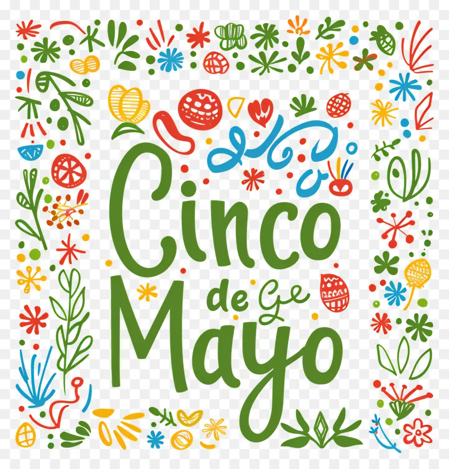 Cinco De Mayo，Elle çizilmiş PNG