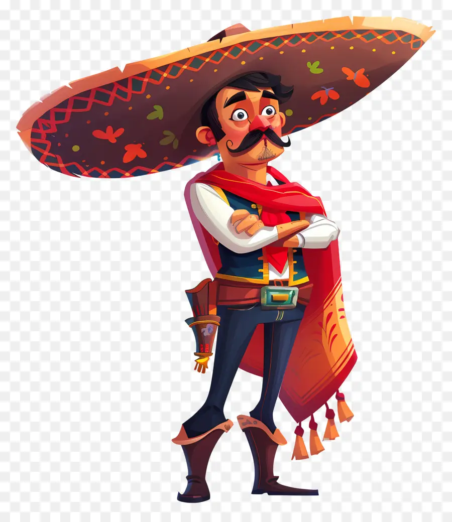 Cinco De Mayo，Fötr şapkalı Adam PNG