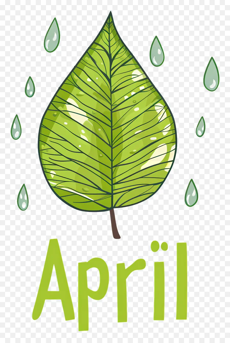 Merhaba Nisan，Yeşil Yaprak PNG