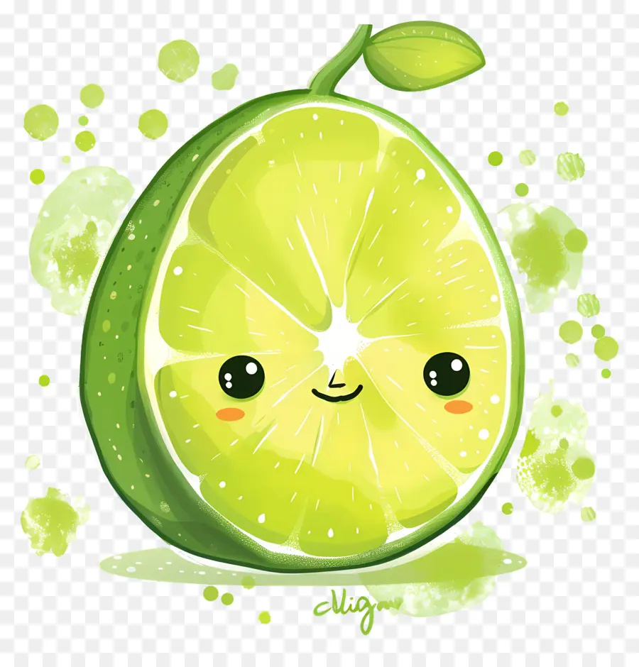 Yeşil Limon，Karikatür Kireç PNG