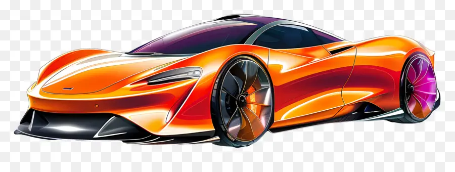 Mclaren Hızlı Kuyruk，Turuncu Spor Araba PNG