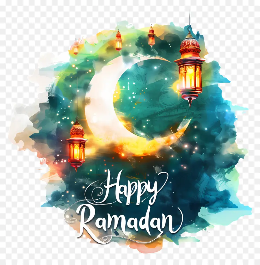 Mutlu Ramazan，şenlikli Arka Plan PNG