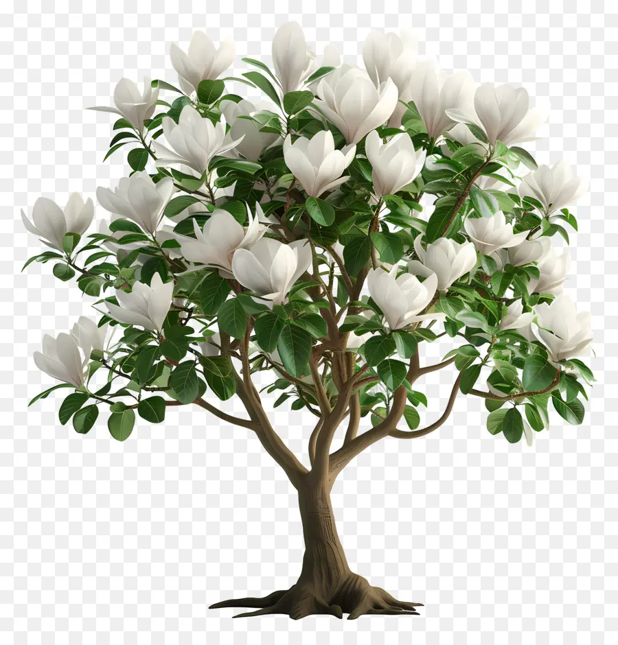 Manolya Ağacı，Beyaz çiçekler PNG