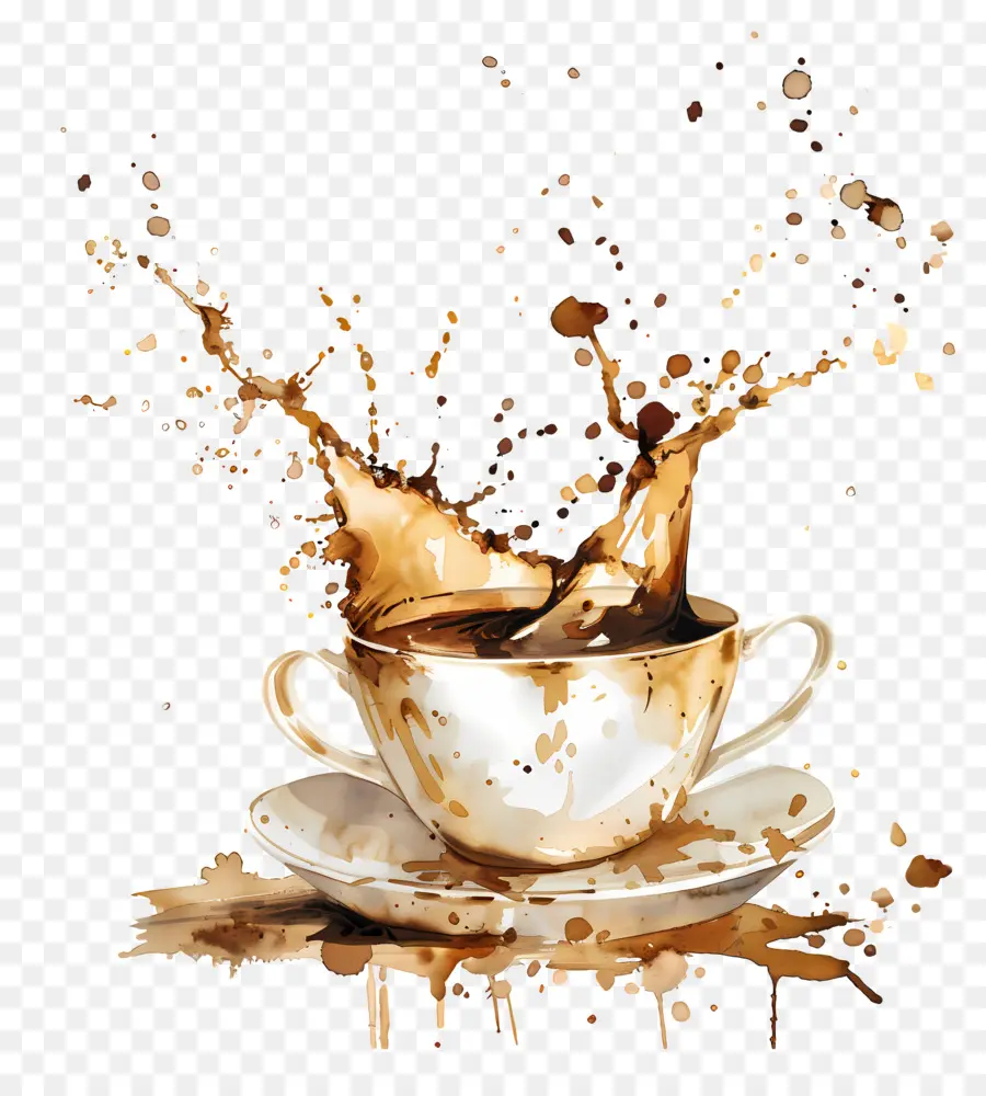Kahve Sıçrama，Kahve Dökülecek PNG