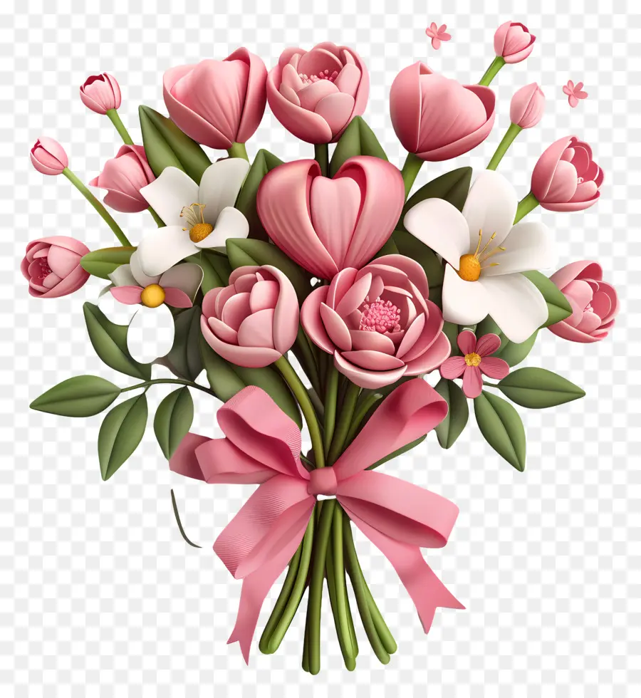 Anneler Günü，Pembe çiçekler PNG
