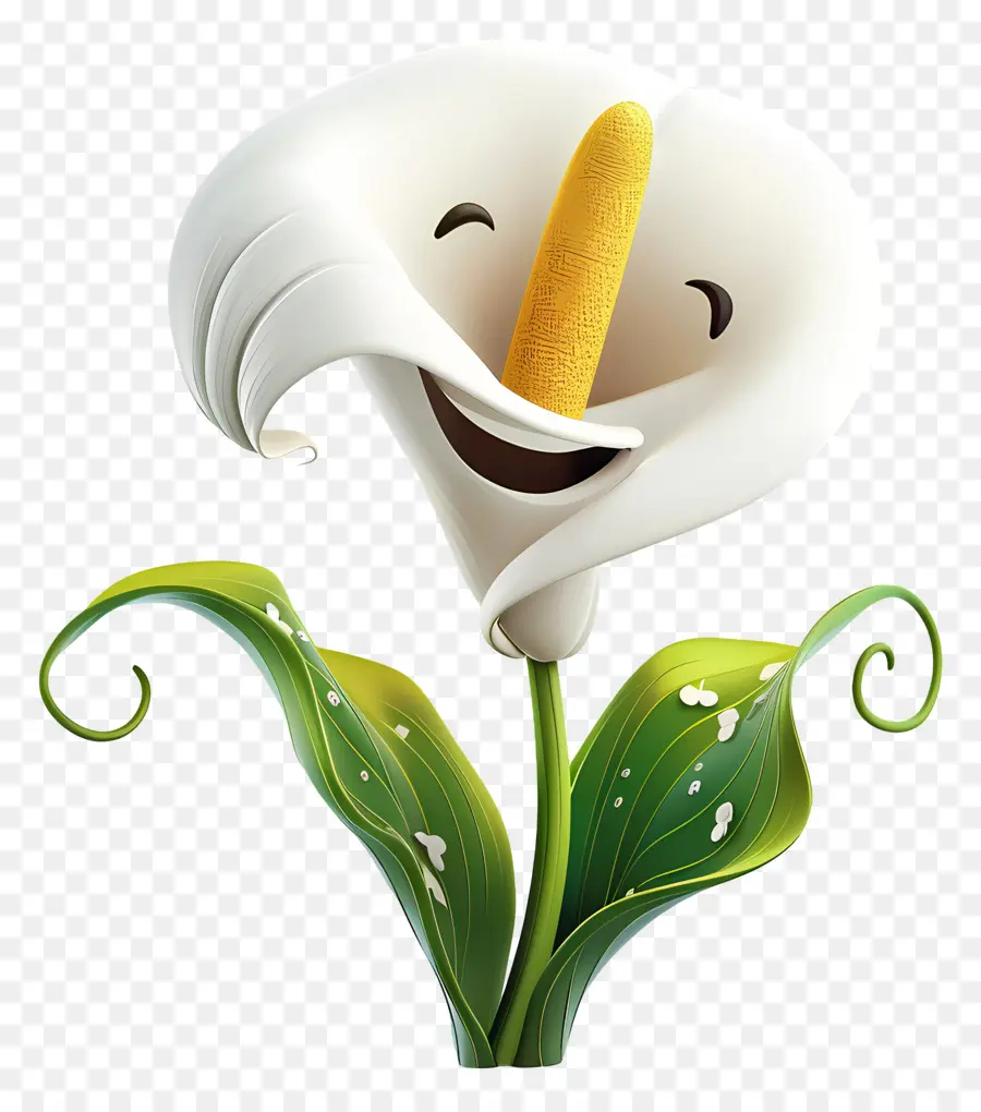 3d çizgi Film çiçekleri，Calla Lily PNG