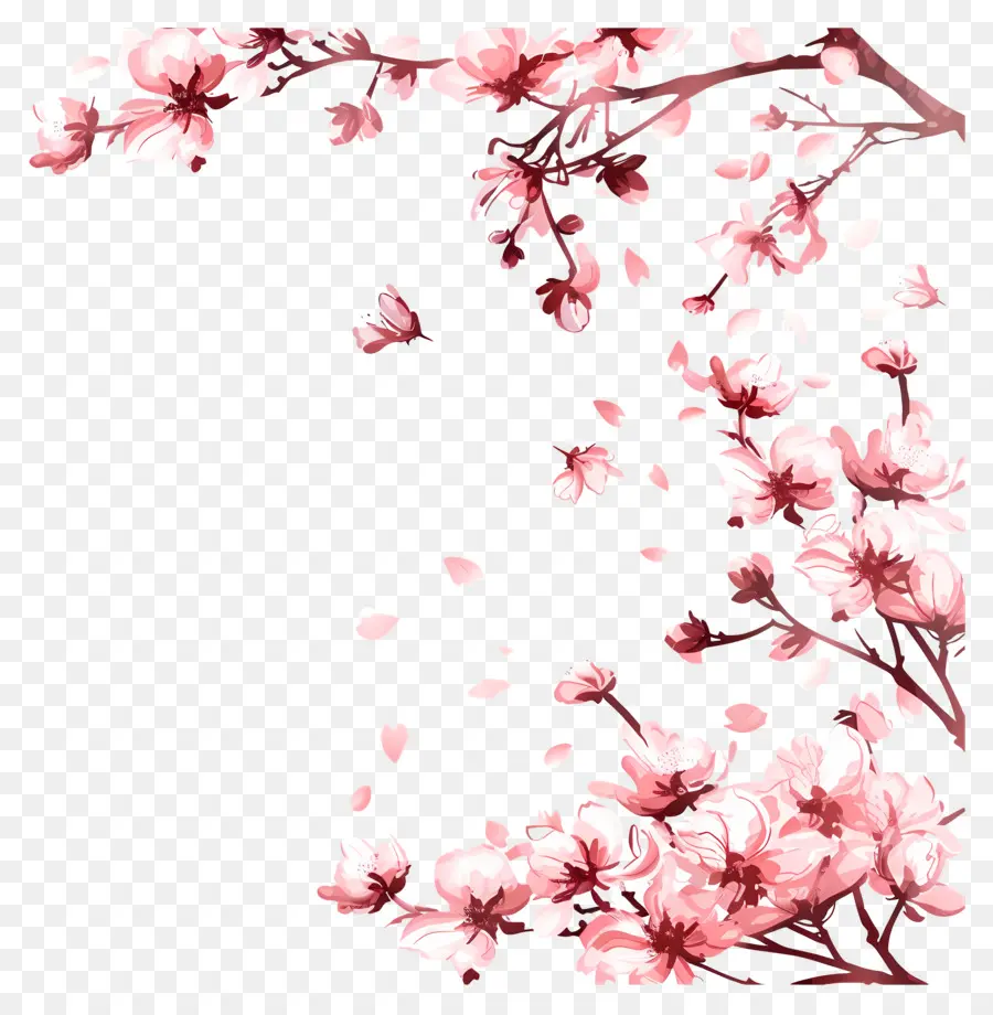 Bahar Sakura Çiçeği，Kiraz çiçeği PNG
