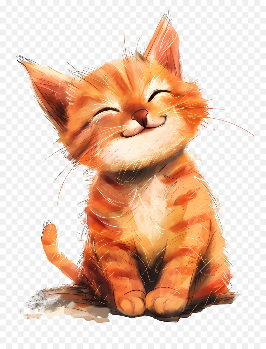 Mutlu Kedi，Turuncu Kedi PNG