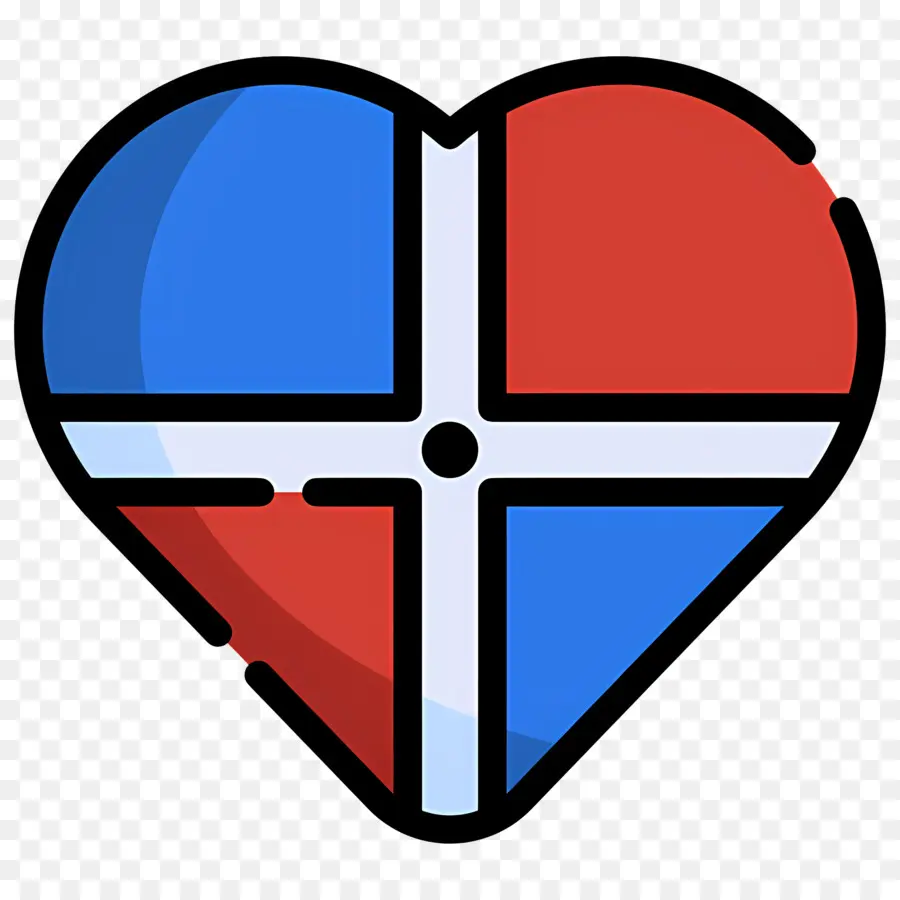 Dominik Cumhuriyeti Bayrağı，Kalp PNG