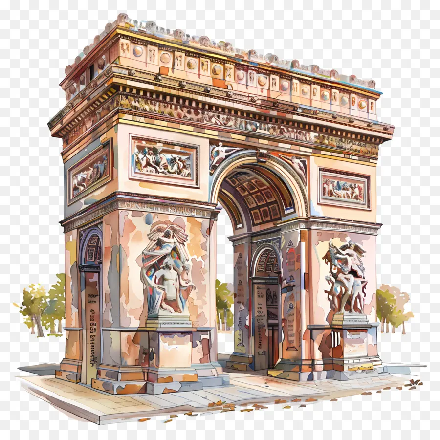 Arc De Triomphe，Paris PNG