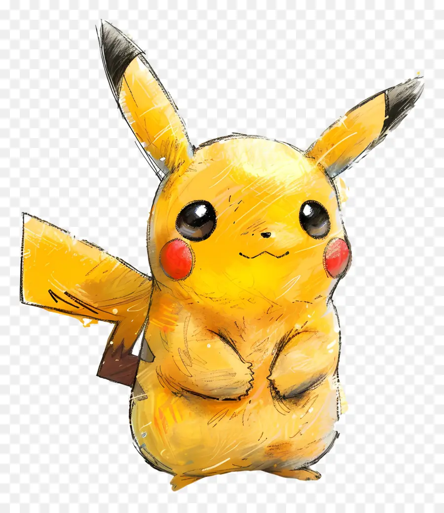 Pikaçu，Sarı Pikachu PNG