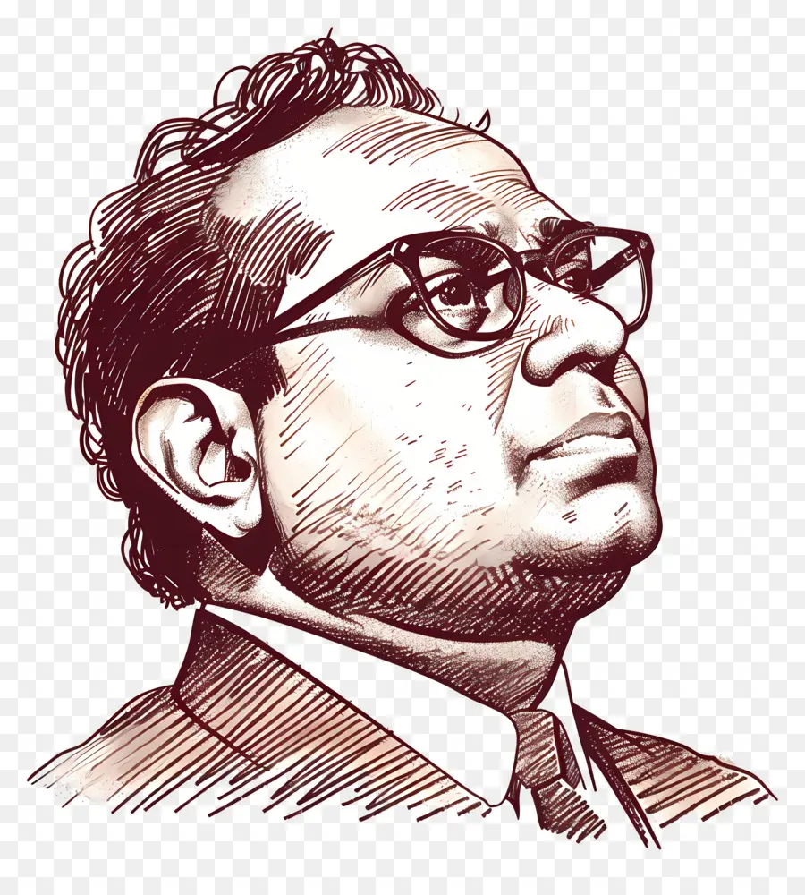 Bhimrao Ramji Ambedkar，Gözlüklü Adam PNG