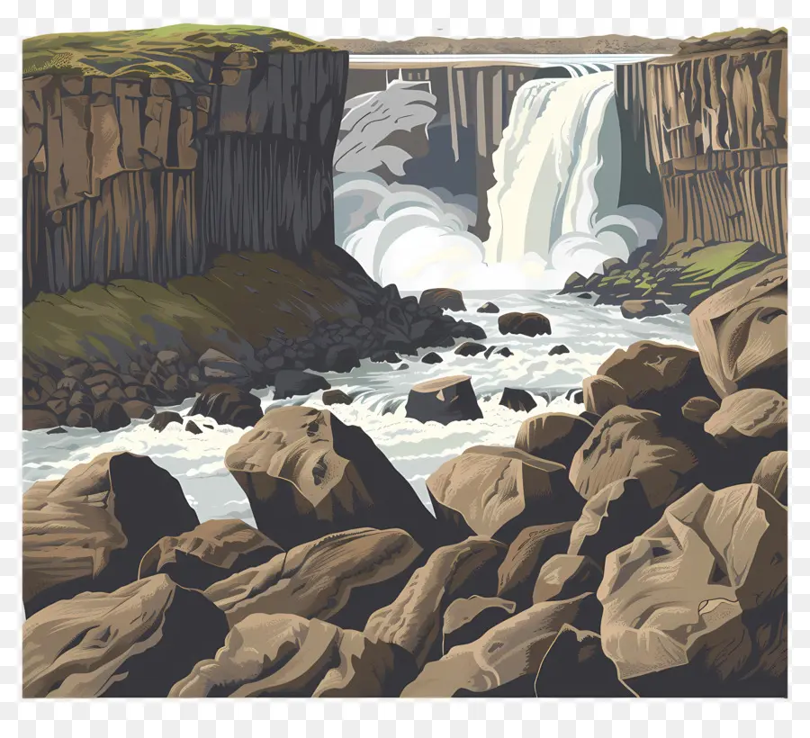 Dettifoss，Şelale PNG