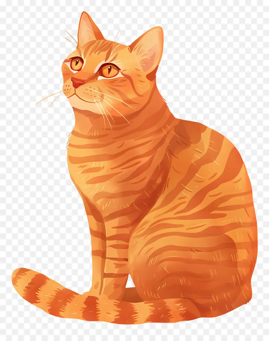 Zencefil Kedi，Karikatür Turuncu Kedi PNG