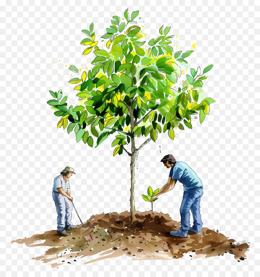 Ağaç Dikimi，çevresel Koruma PNG
