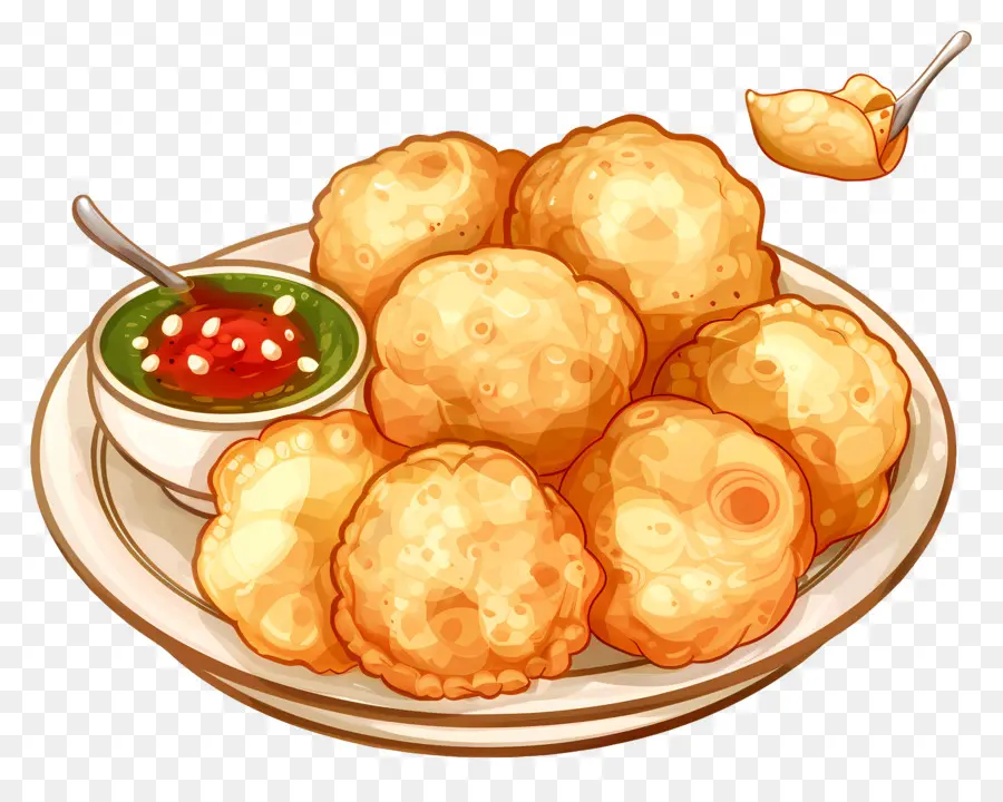 Panipuri，Kızarmış Atıştırmalıklar PNG