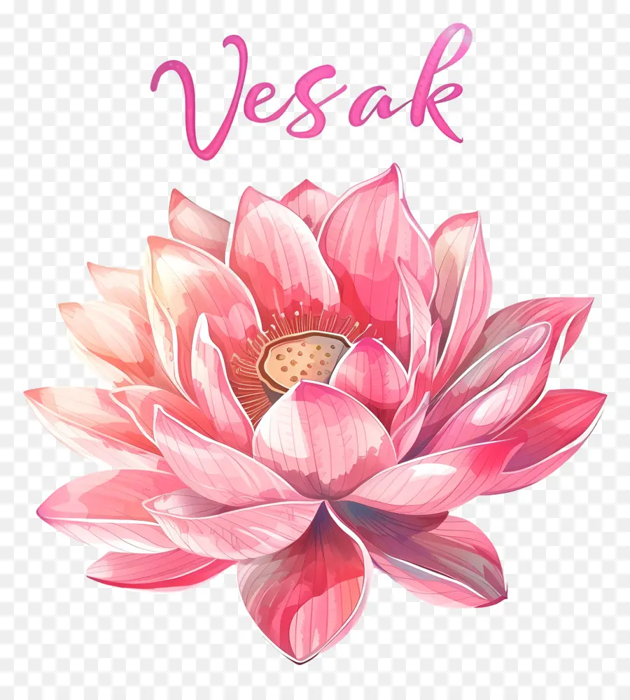 Mutlu Vesak Günü，Pembe Lotus PNG