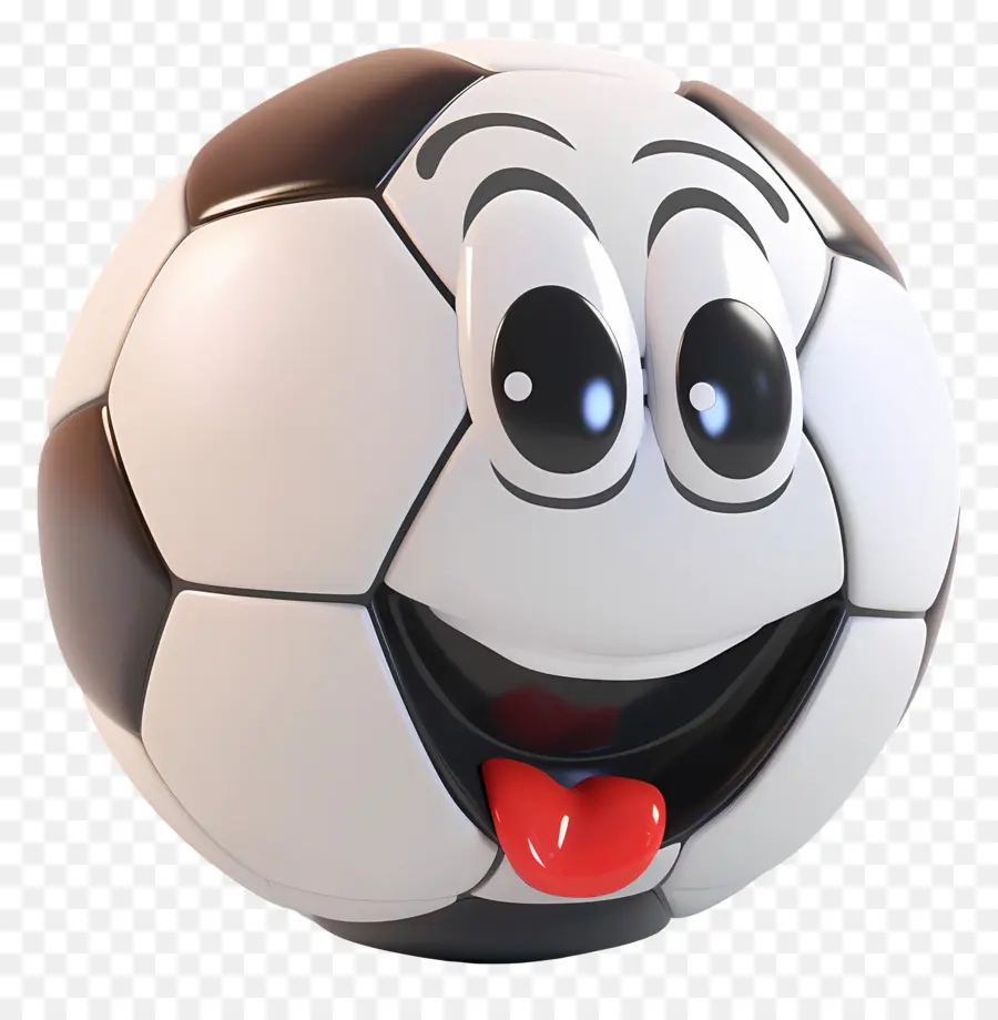 3d çizgi Film Topu，Gülümseyen Futbol Topu PNG