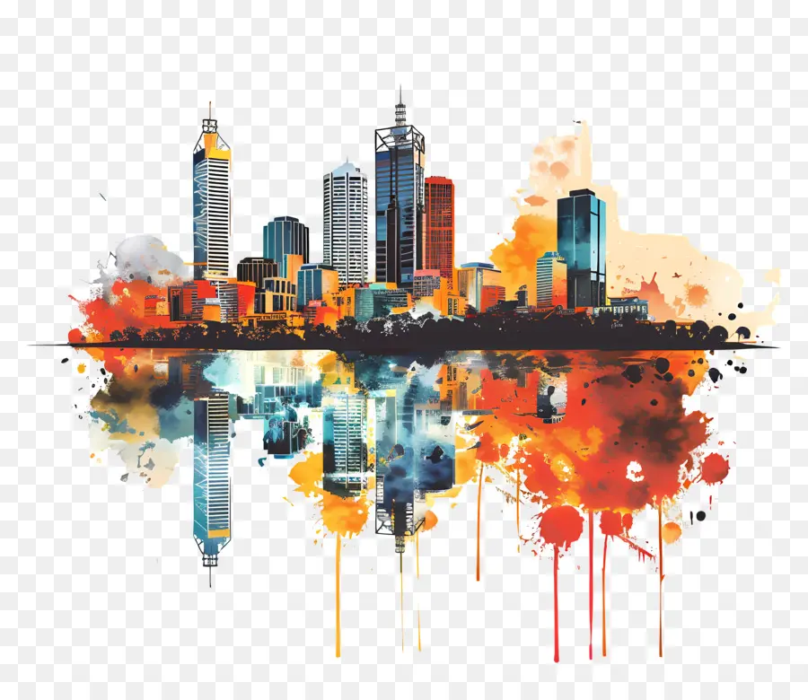 Perth City Skyline，Şehir Skyline Resim PNG