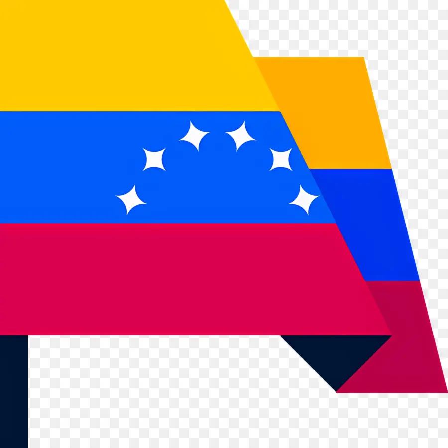 Venezuela Bayrağı，Kırmızı Sarı Mavi Bayrak PNG