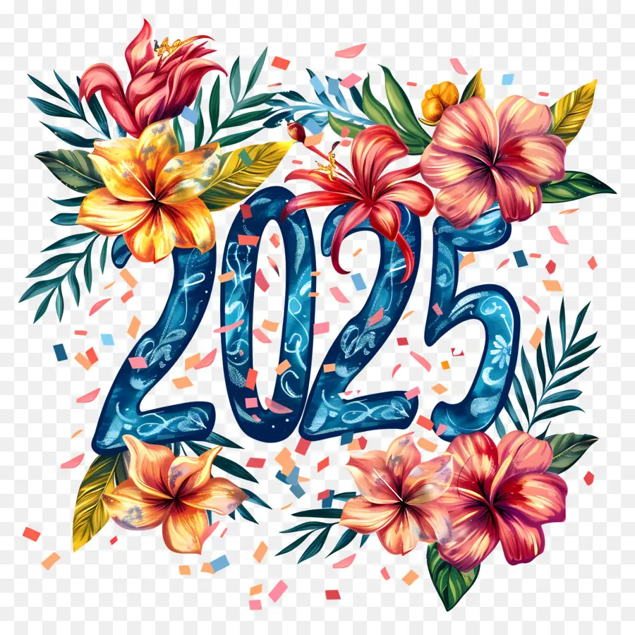 Yeni Yıl 2025，2025 Takvim PNG