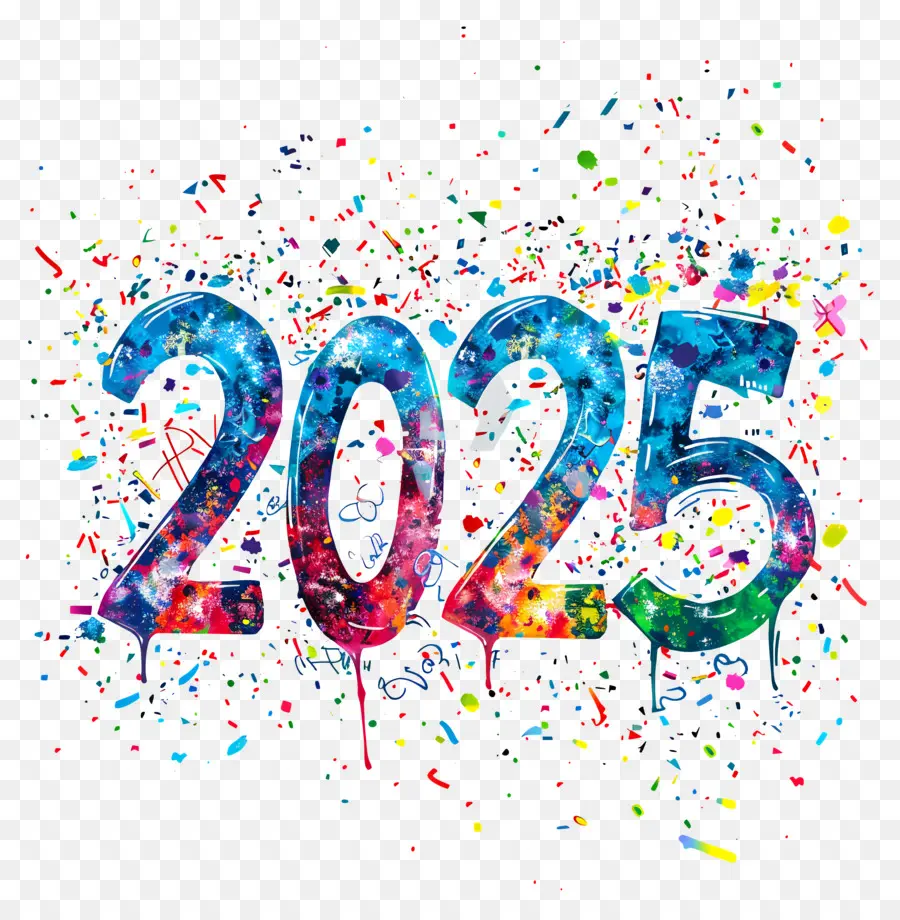 Yeni Yıl 2025，Suluboya PNG