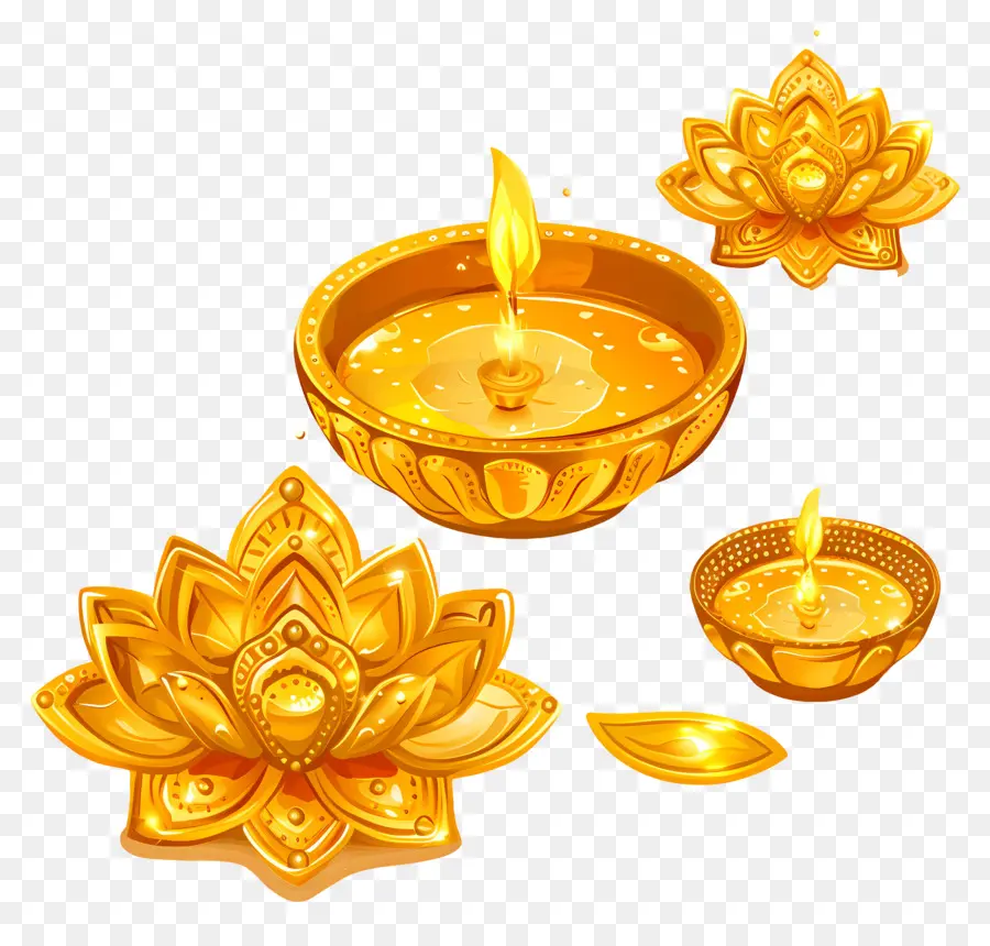 Altın Dhanteras，Lotus çiçeği PNG