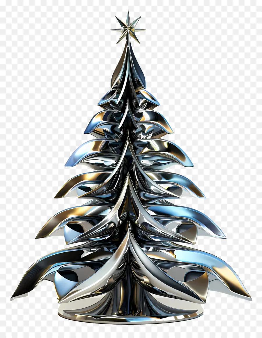 Noel Ağacı，Gümüş Folyo PNG