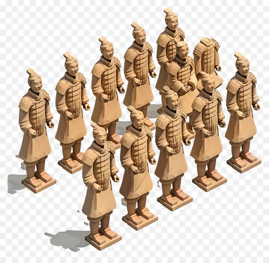 Terracotta Ordusu，Savaşçı Heykeller PNG