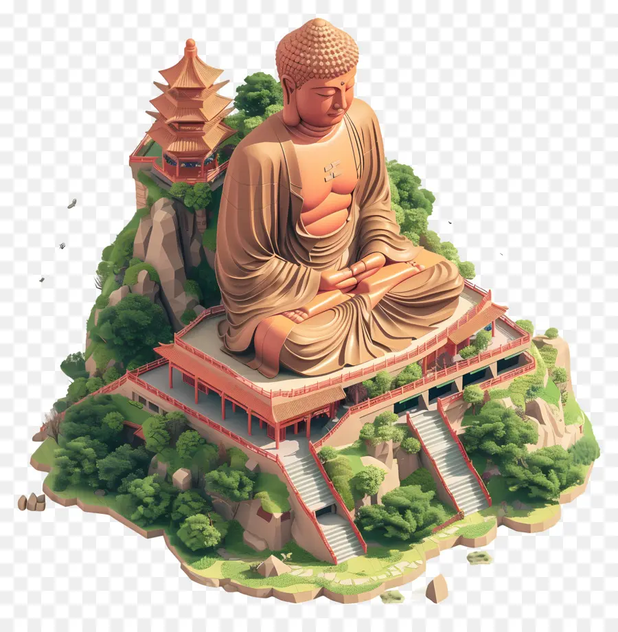 Dev Buda，Buda Heykeli PNG