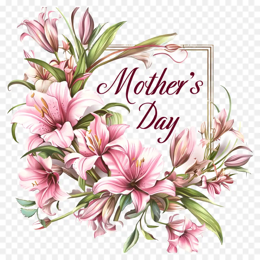 Anneler Günü，Pembe Lilyum PNG