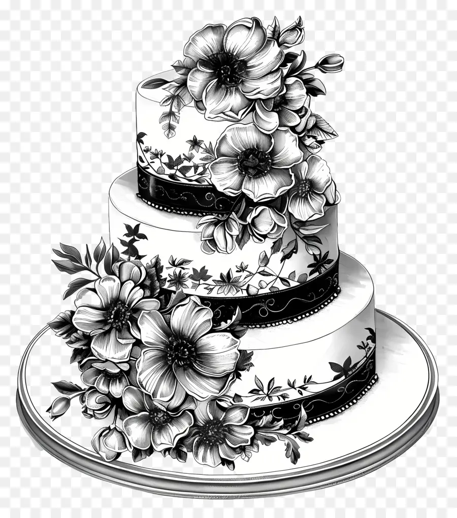 Siyah Kek，Düğün Pastası PNG